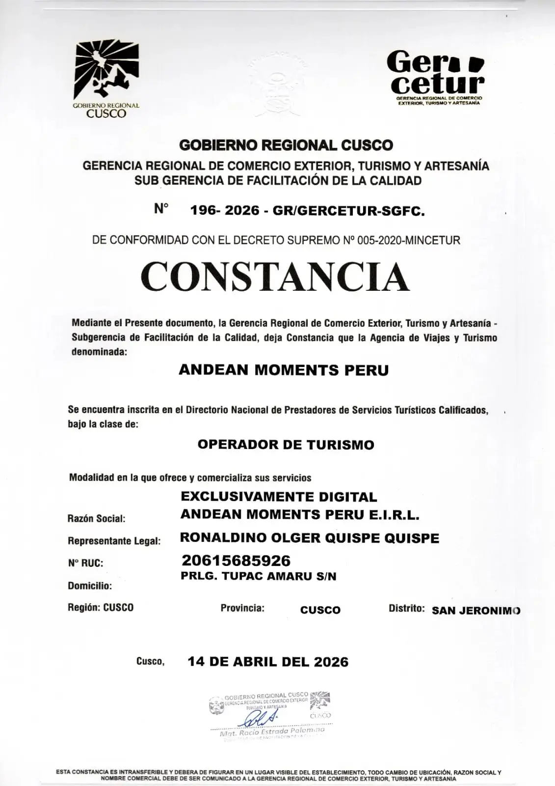 constancy Gercetur