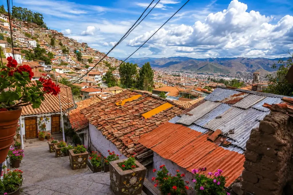 Cobblestone street in the San Blas neighborhood, Cusco