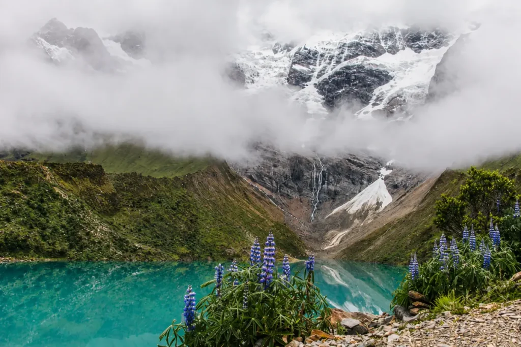The turquoise water of Humantay Lake (Laguna Humantay) in Peru