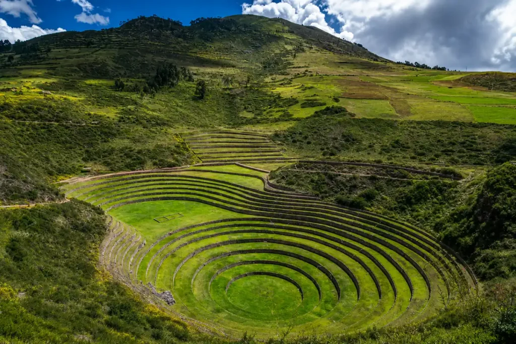 Konzentrische kreisförmige Terrassen von Moray bei Cusco