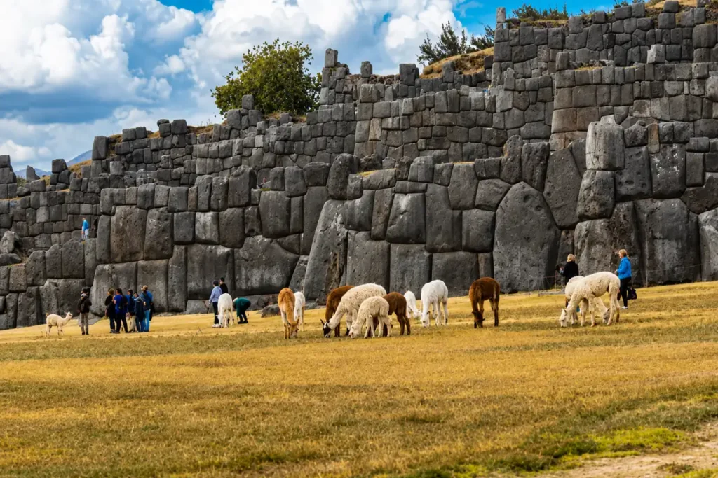 Sacsayhuaman, the main stop on every Cusco city tour, with its massive cyclopean stone walls