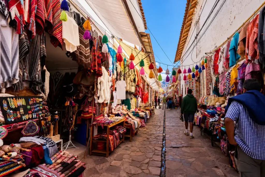 Frische Produkte und Kunsthandwerk auf dem San Pedro Markt in Cusco