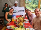 Mittagessen der Köche von Andean Moments während des Inka Trails