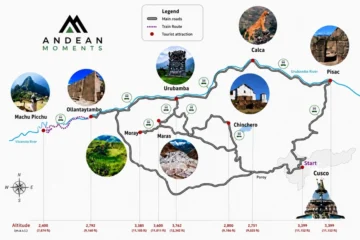 Mapa de Machu Picchu Tour Privado 3 Días